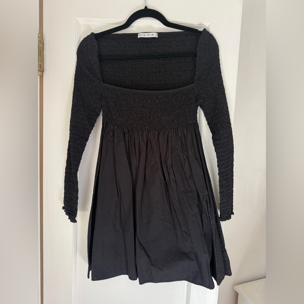 Third form Black Smocked Dress